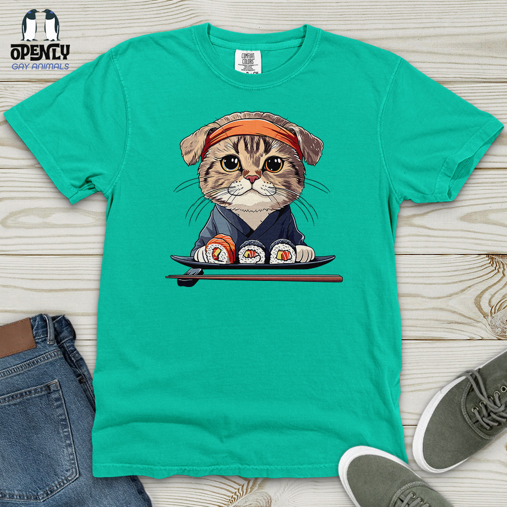 Sushi Master Cat Heavy Cotton Comfort Colors Tee