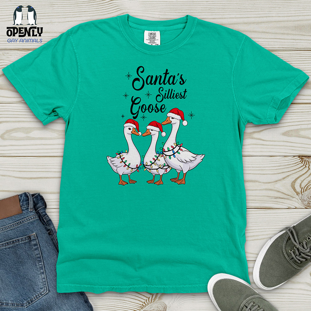 Santa's Silliest Goose Heavy Cotton Comfort Colors Tee