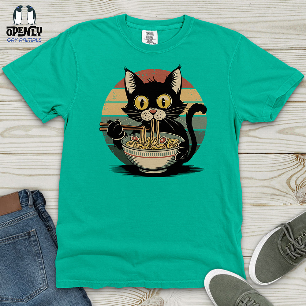 Cat With Ramen Heavy Cotton Comfort Colors Tee