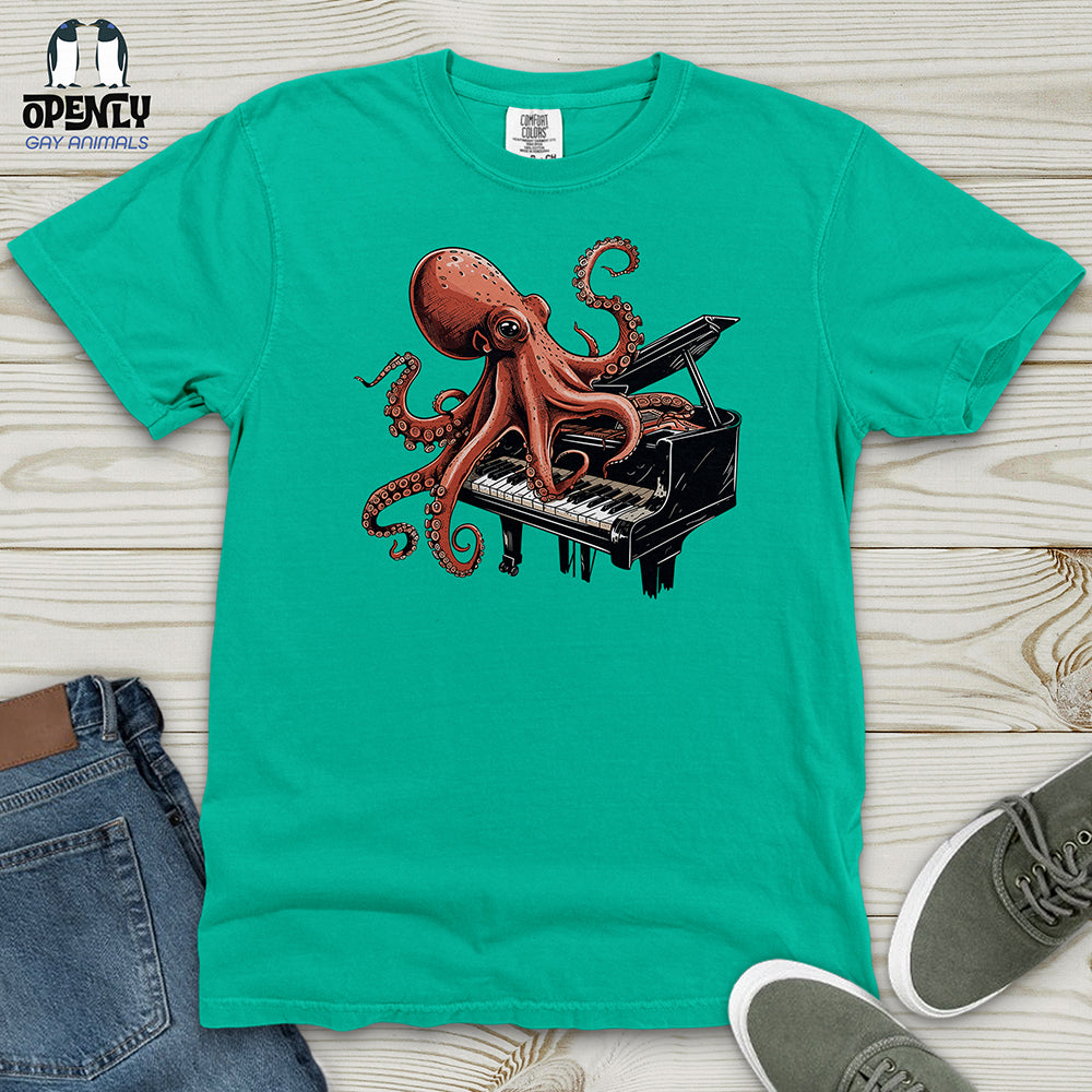Octopus Piano Melody Heavy Cotton Comfort Colors Tee