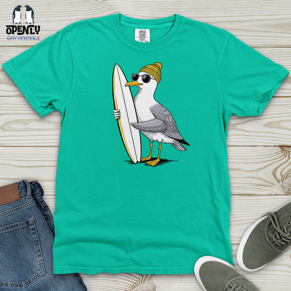Surfing Seagull Heavy Cotton Comfort Colors Tee