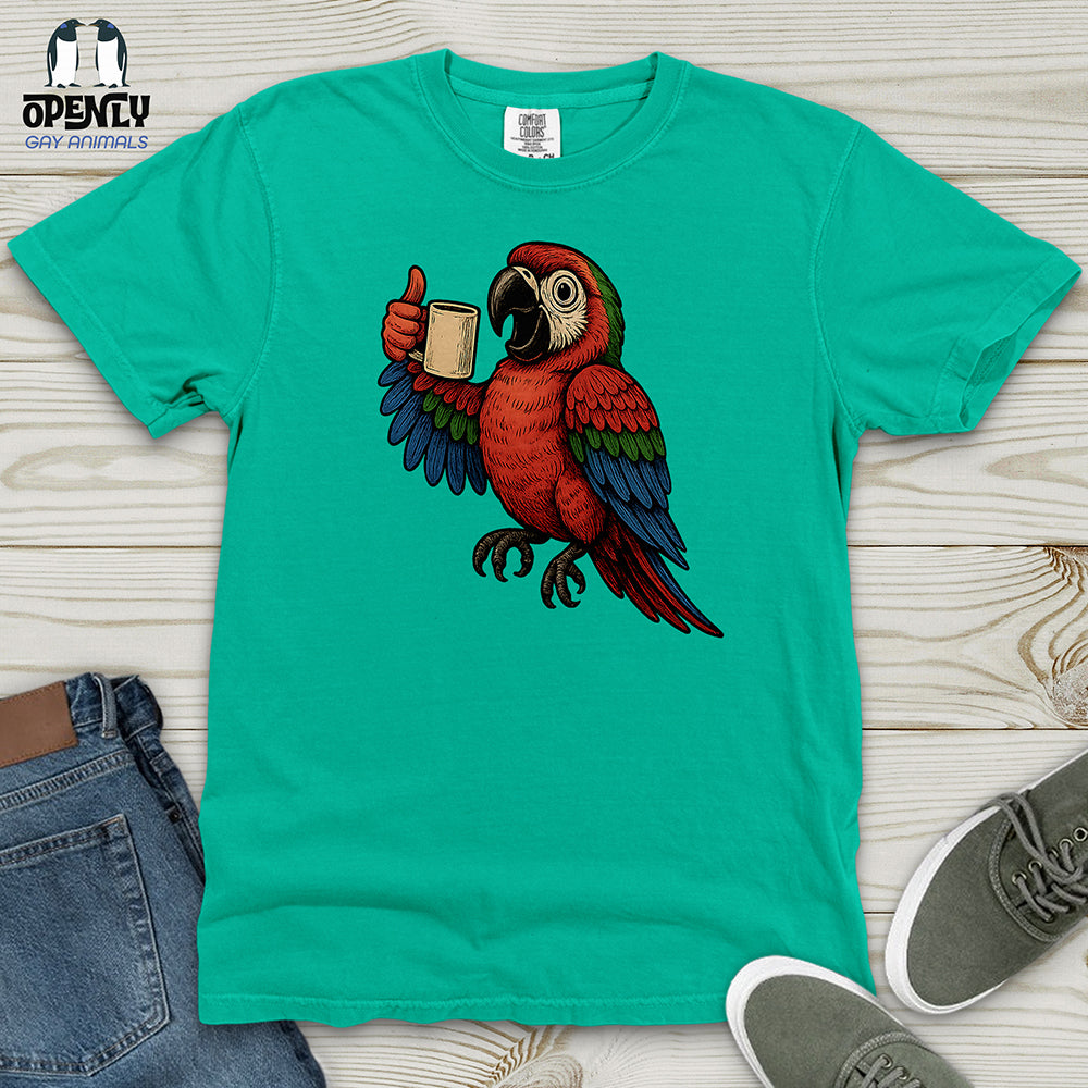 Coffee Parrot Cheers Heavy Cotton Comfort Colors Tee