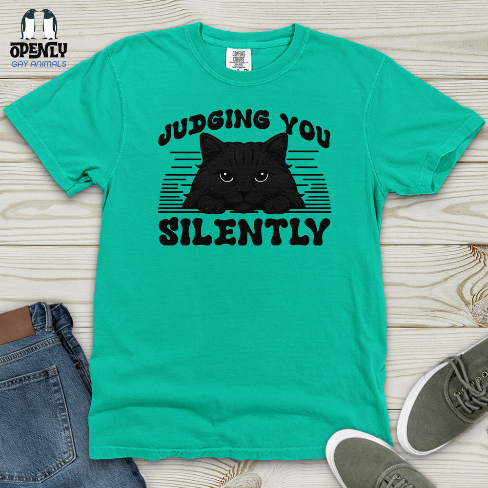 Judging You Silently Heavy Cotton Comfort Colors Tee
