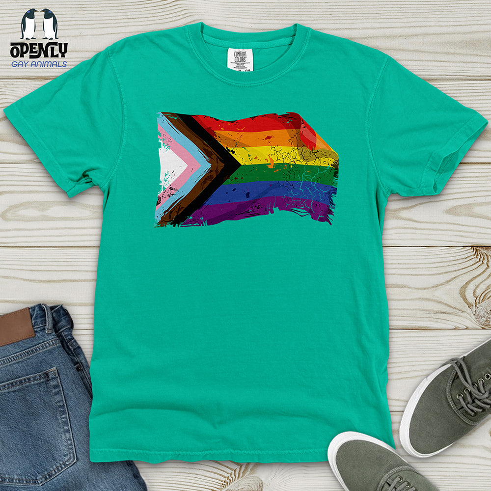 LGBTQ Flag Heavy Cotton Comfort Colors Tee