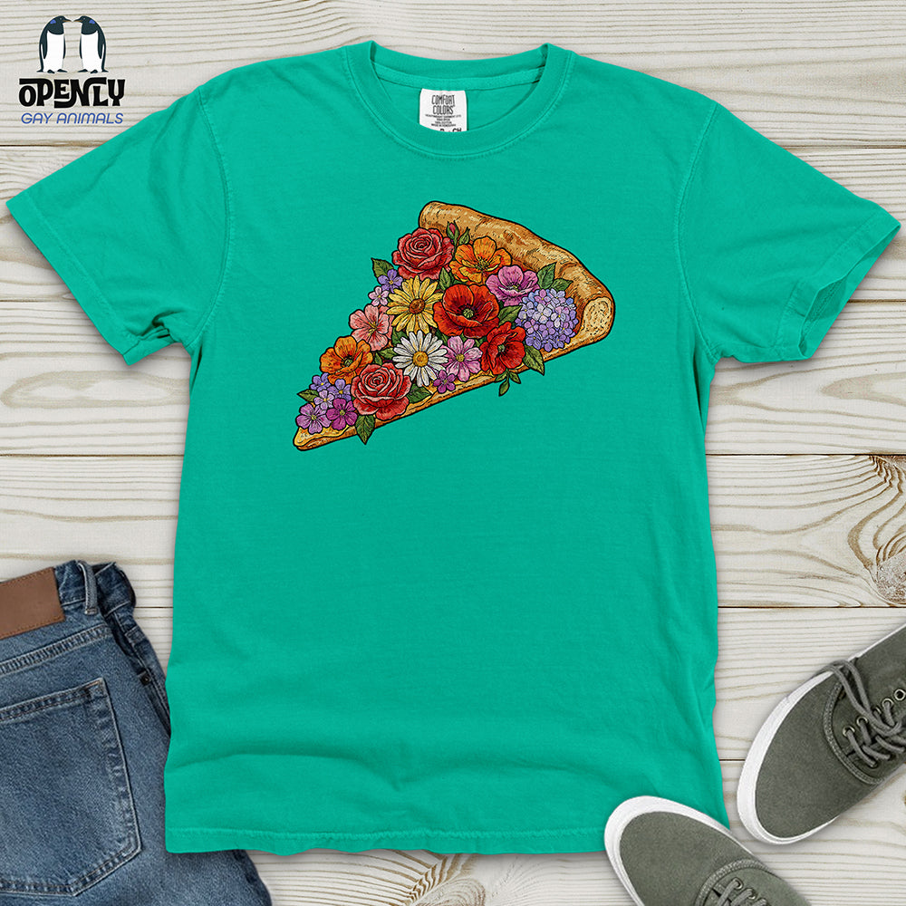 Flowers Pizza Heavy Cotton Comfort Colors Tee