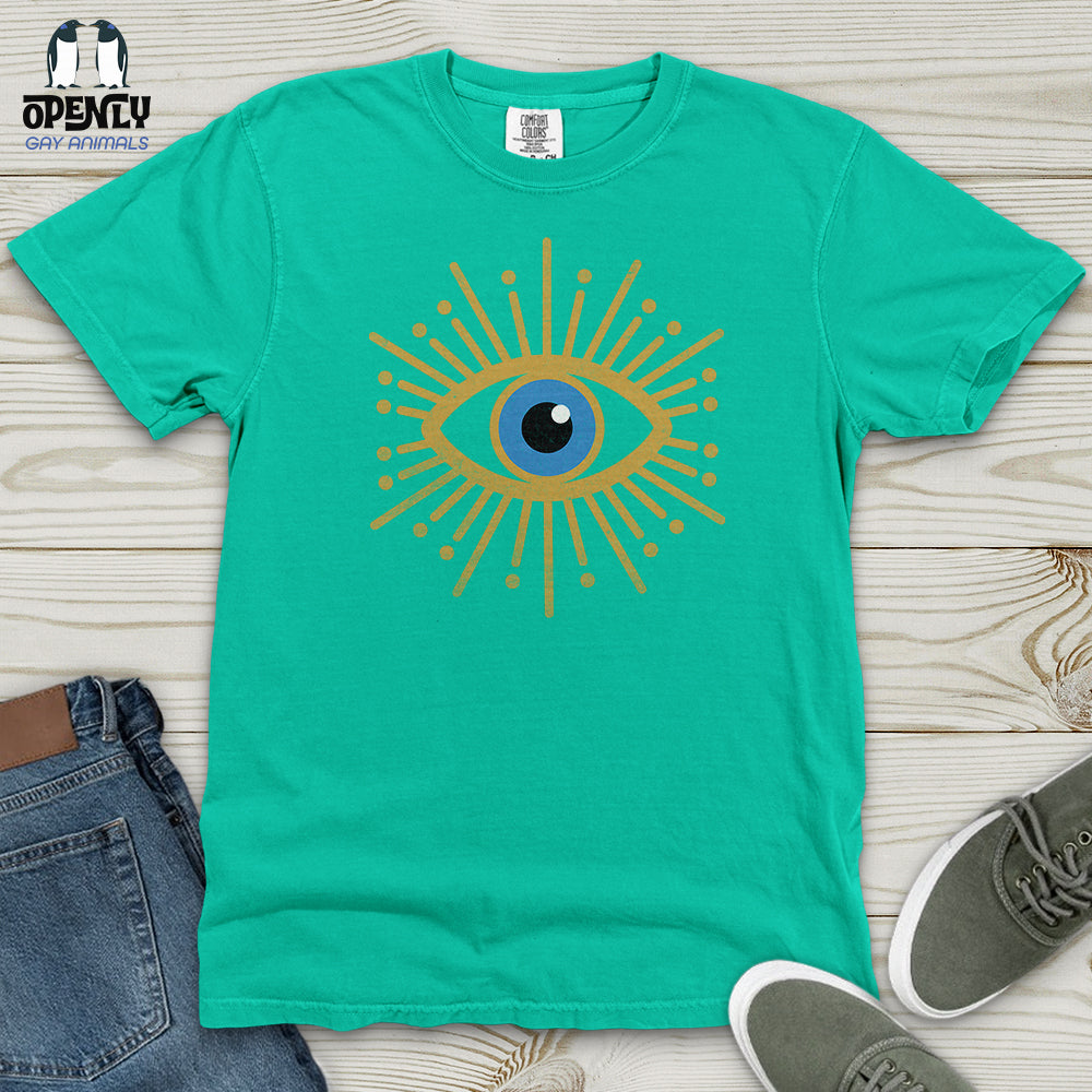 Gold Evil Eye Heavy Cotton Comfort Colors Tee