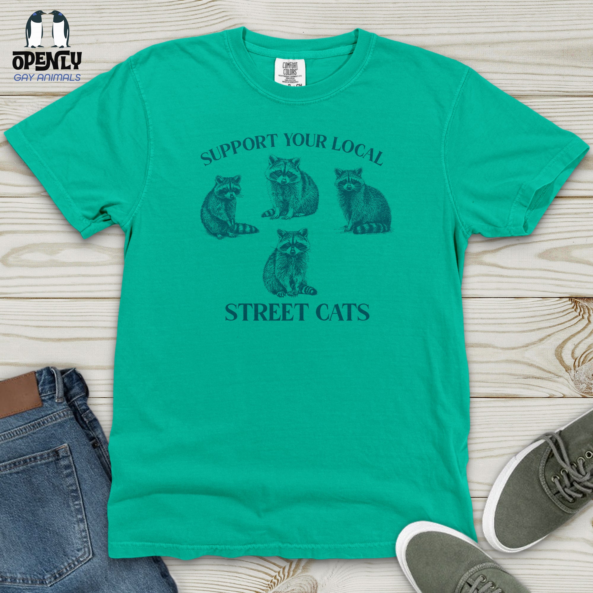 Support Your Local Street Cats Heavy Cotton Comfort Colors Tee