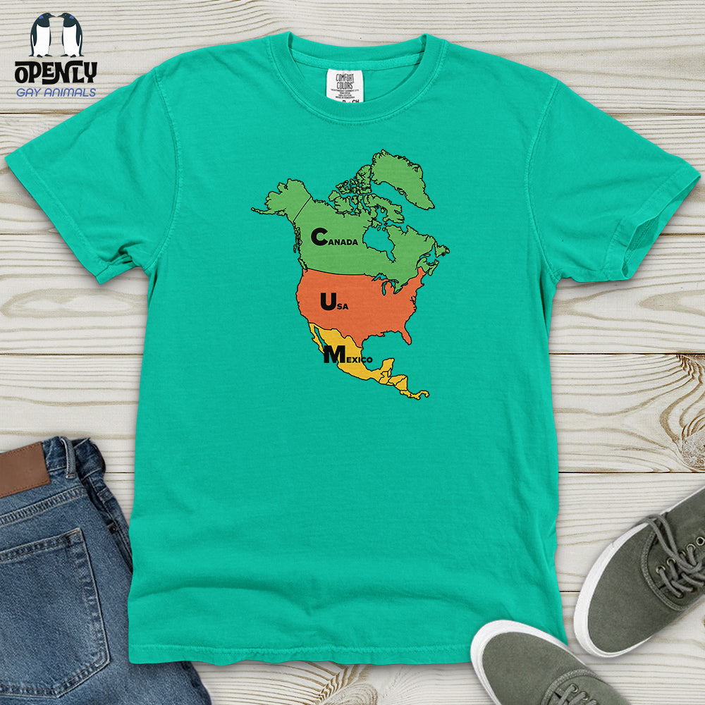 Canada USA Mexico Heavy Cotton Comfort Colors Tee
