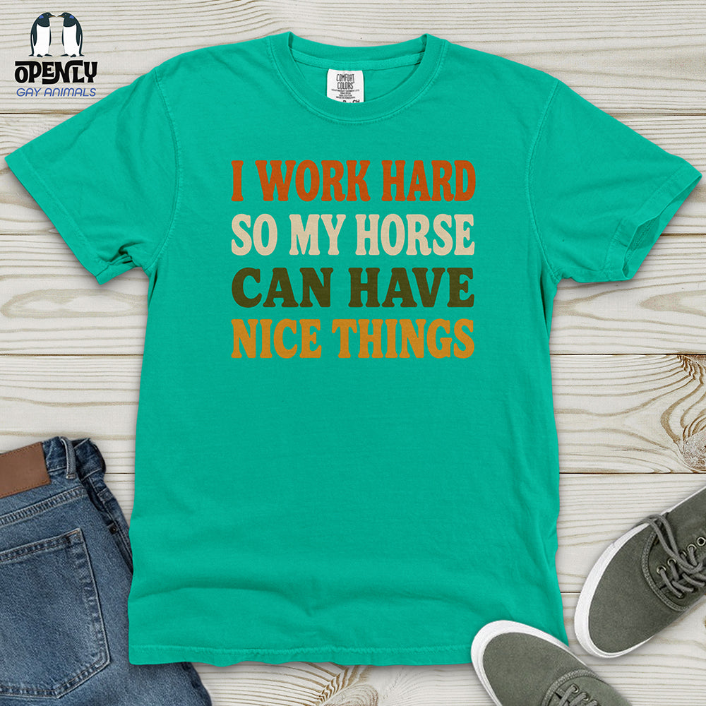 Work Hard Horse Layout Heavy Cotton Comfort Colors Tee