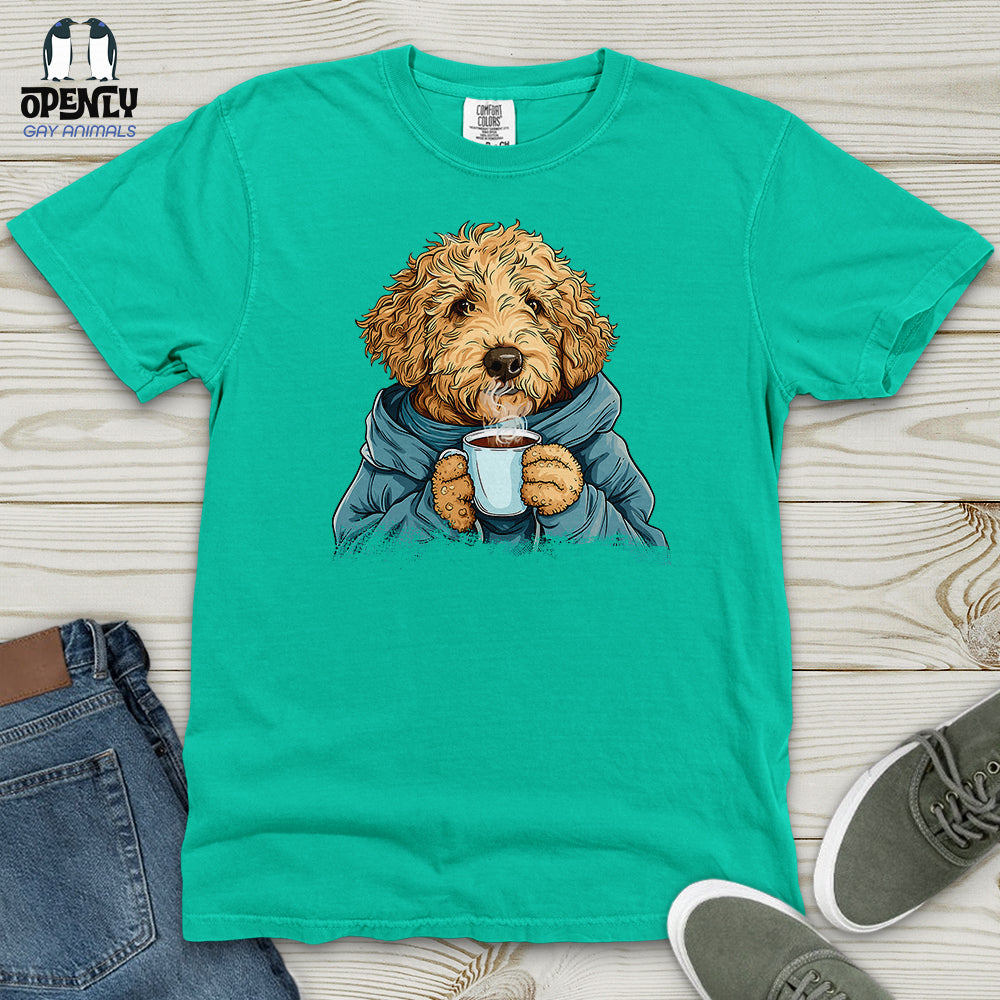 Labradoodle Cozy Beverage Heavy Cotton Comfort Colors Tee