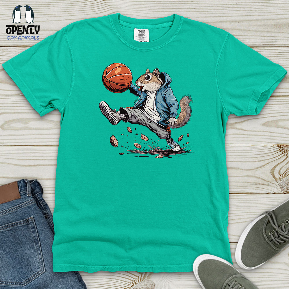 Squirrel Basketball Hustle Heavy Cotton Comfort Colors Tee