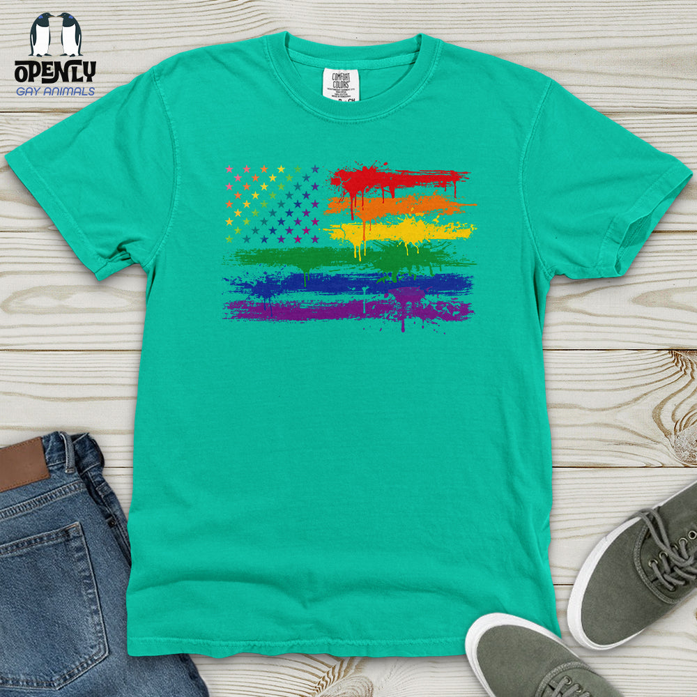 Gay Flag Heavy Cotton Comfort Colors Tee