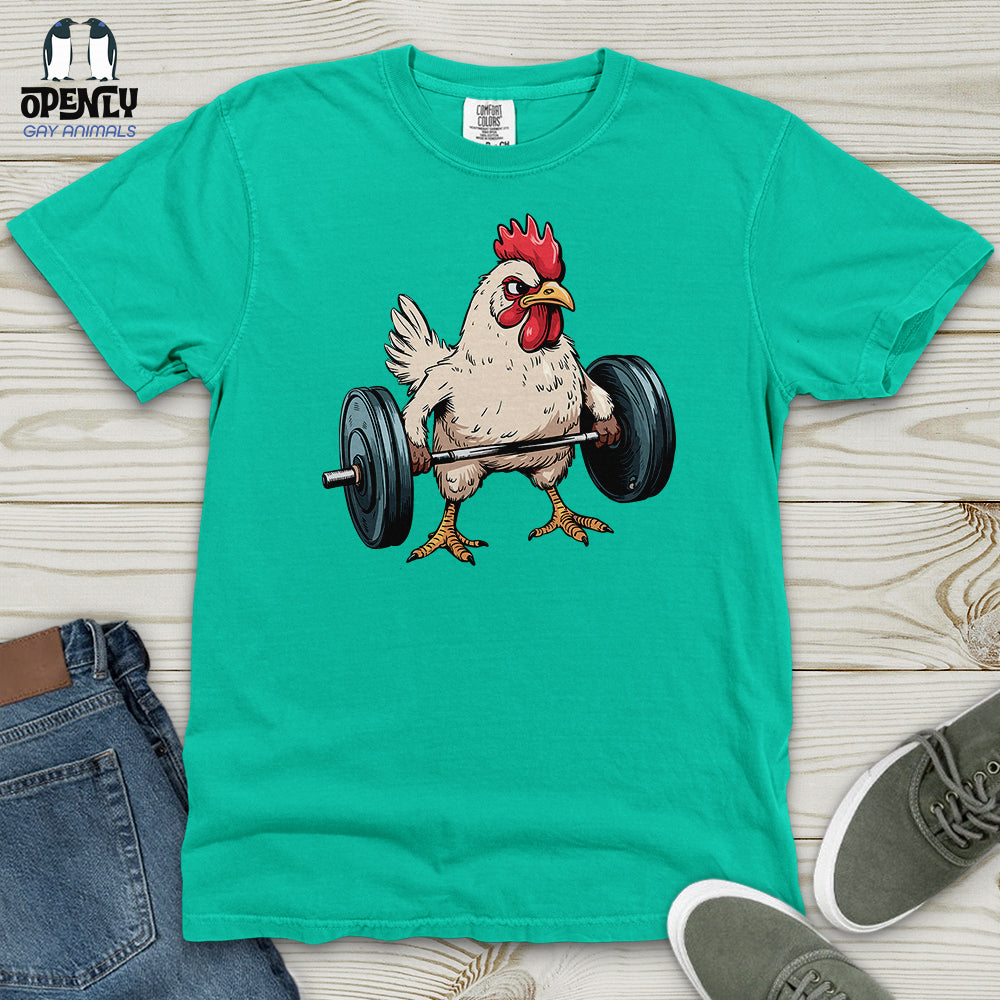 Dumbbelling Chickens Heavy Cotton Comfort Colors Tee