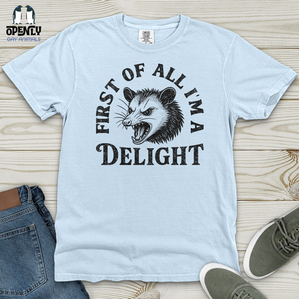First Of All I'm A Delight Heavy Cotton Comfort Colors Tee