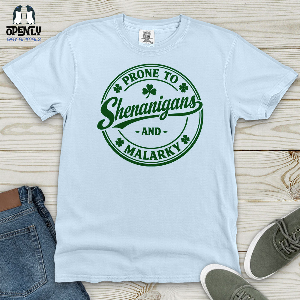 Prone to Shenanigans and Malarky Heavy Cotton Comfort Colors Tee