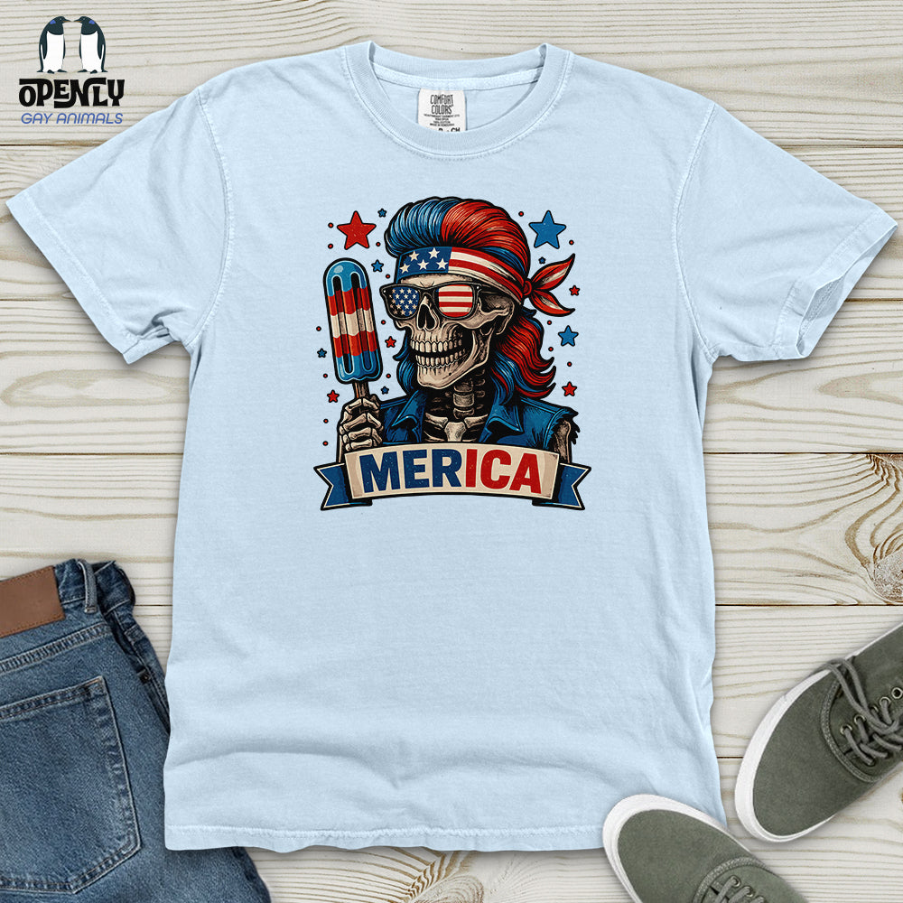 Merica Skull Heavy Cotton Comfort Colors Tee