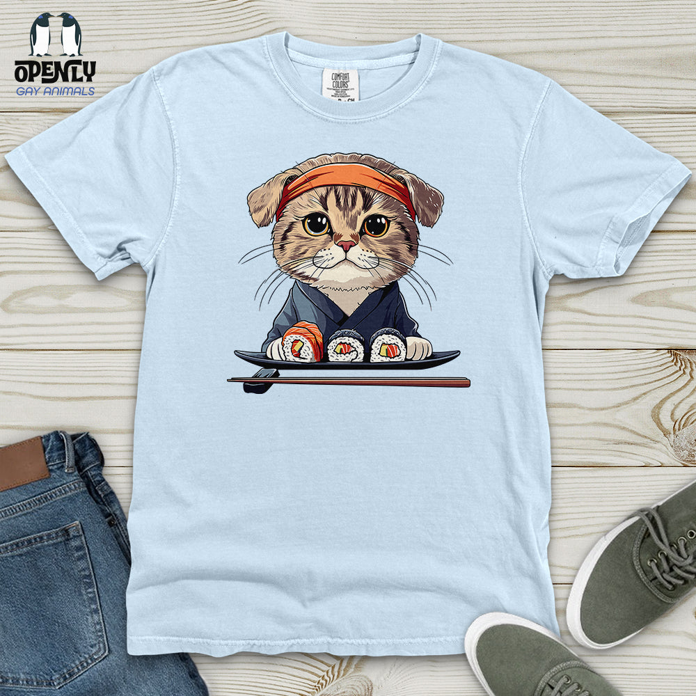 Sushi Master Cat Heavy Cotton Comfort Colors Tee