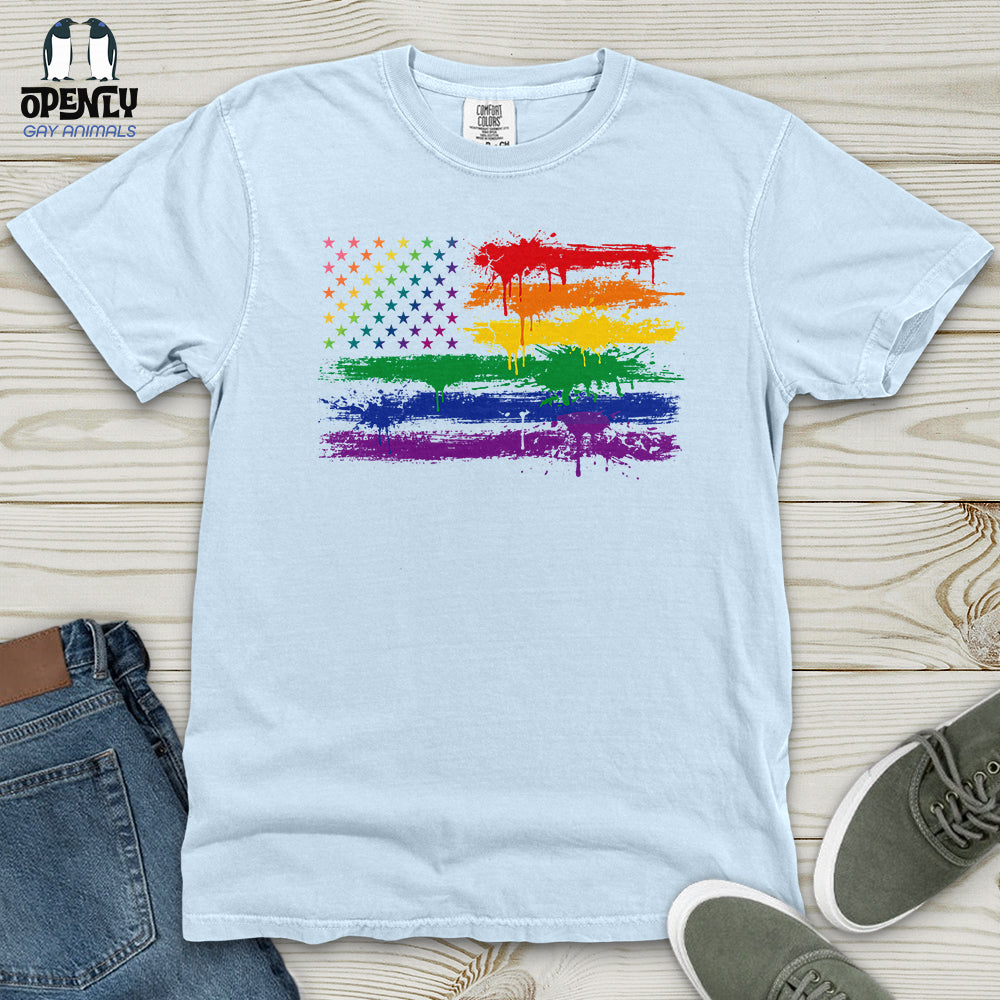 Gay Flag Heavy Cotton Comfort Colors Tee
