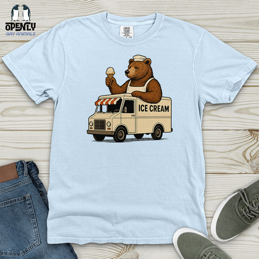 Bear Ice Cream Truck Heavy Cotton Comfort Colors Tee