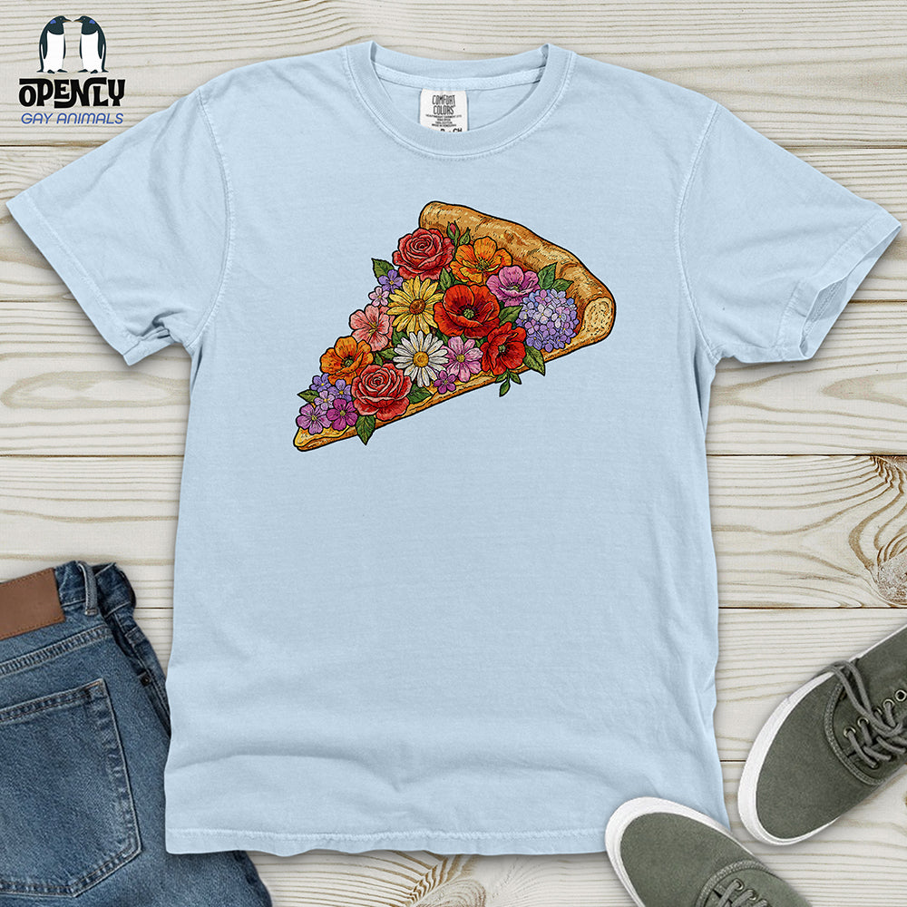 Flowers Pizza Heavy Cotton Comfort Colors Tee