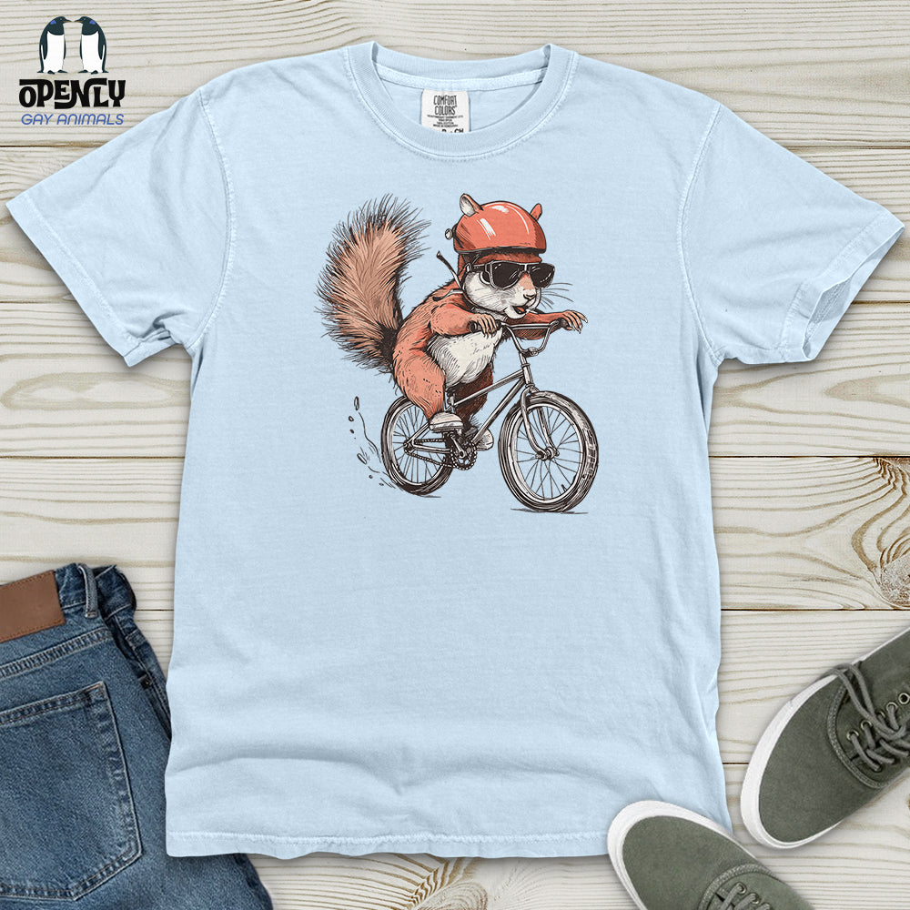 Squirrel Cycling Adventure Heavy Cotton Comfort Colors Tee