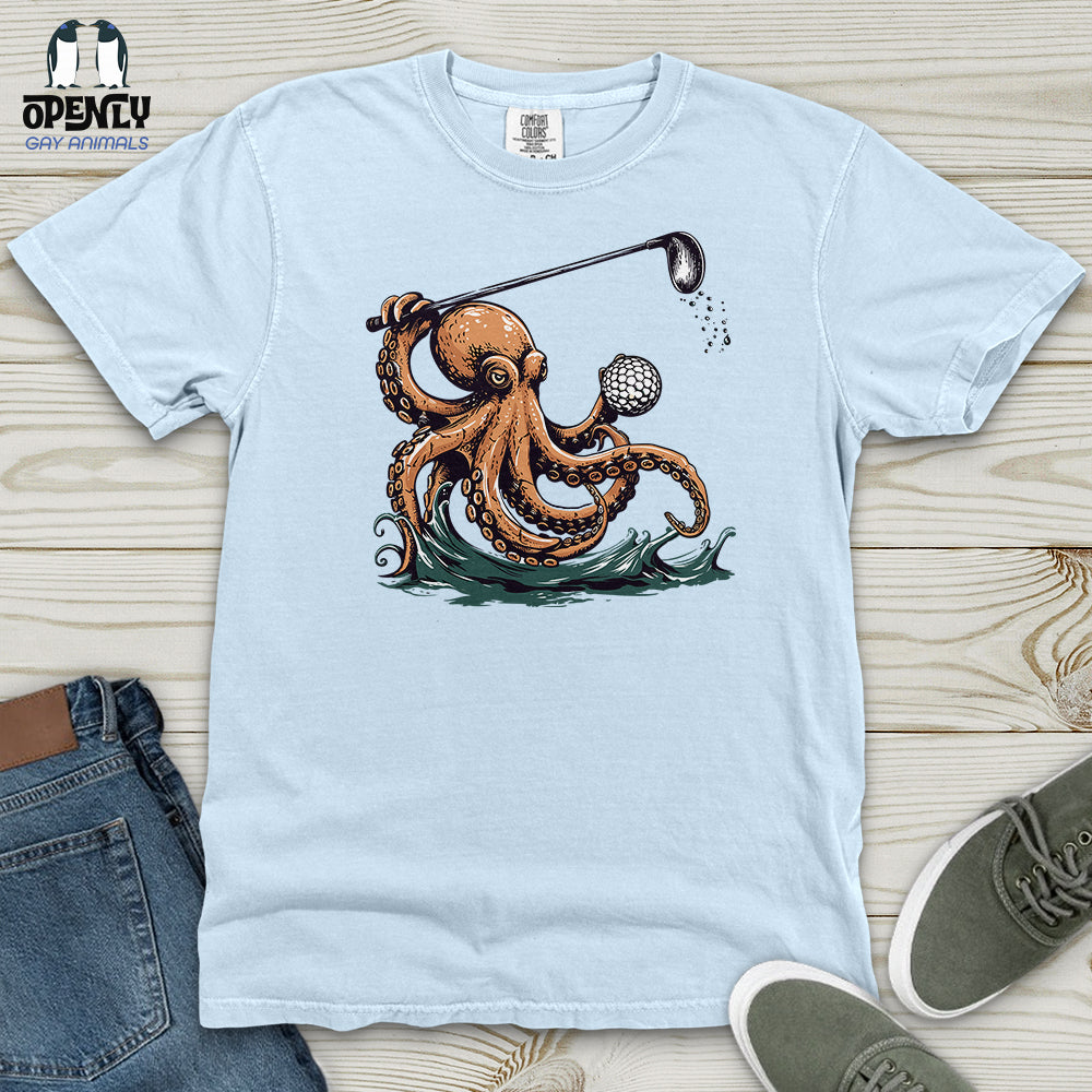 Octopus Golf Swing Heavy Cotton Comfort Colors Tee