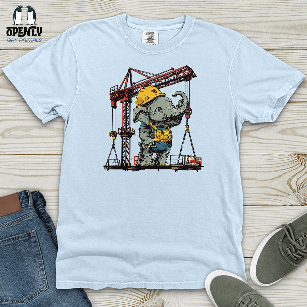 Elephant Construction Crew Heavy Cotton Comfort Colors Tee