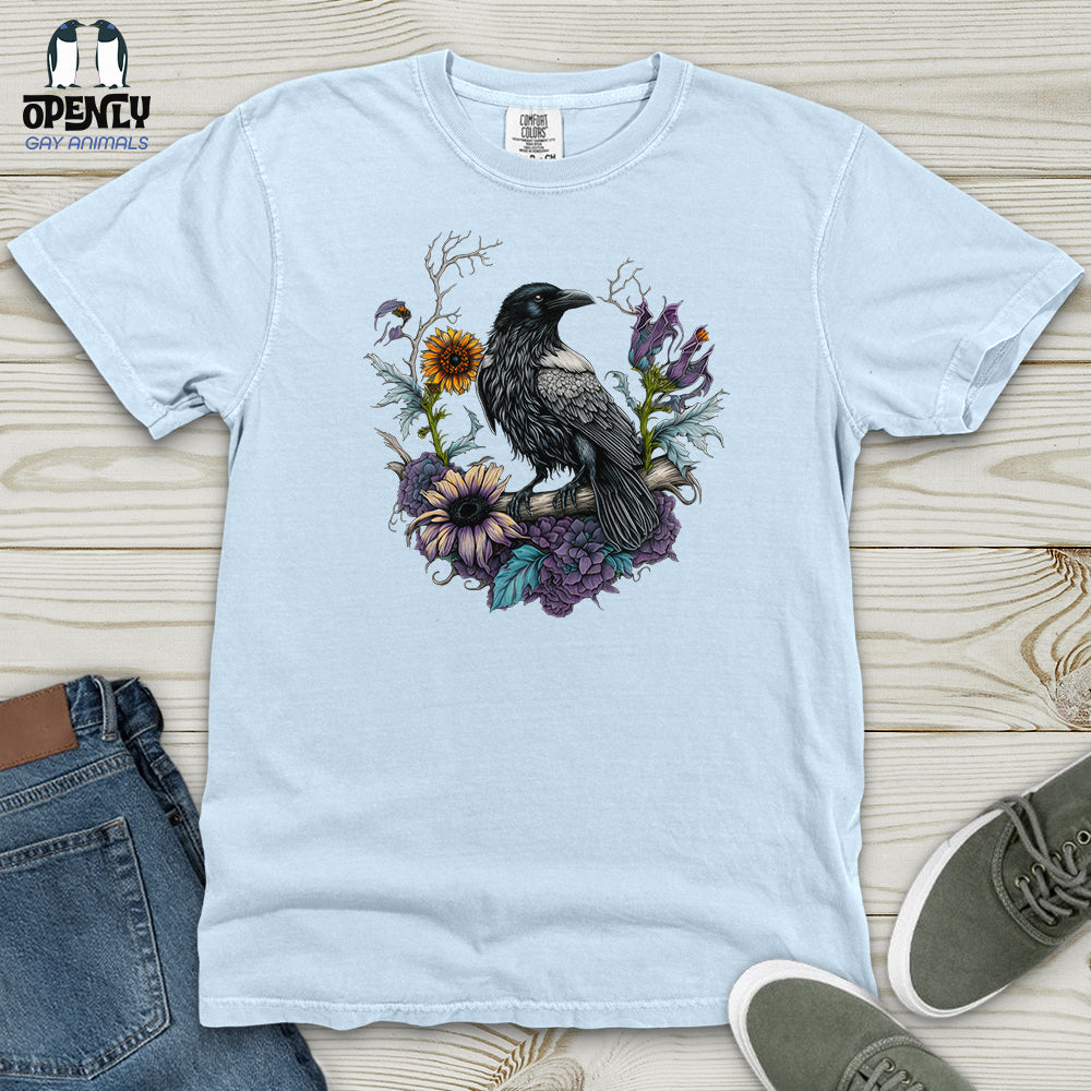 Flower Wreath Raven Heavy Cotton Comfort Colors Tee