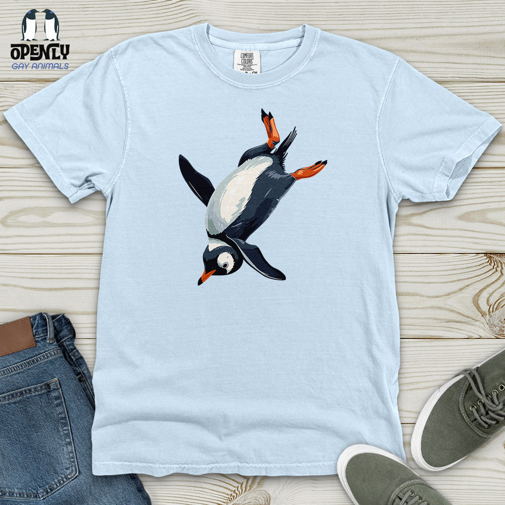 Penguin Sliding Fun Heavy Cotton Comfort Colors Tee