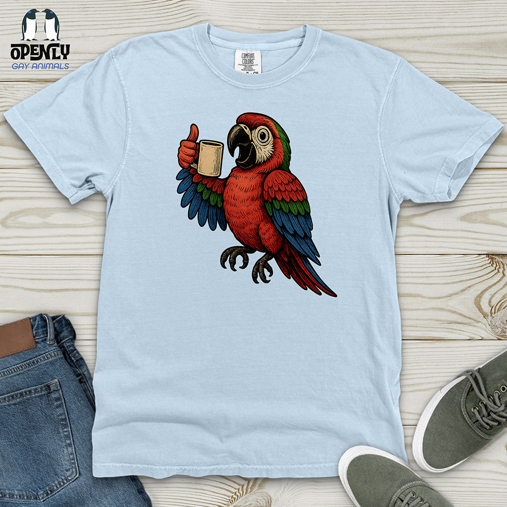 Coffee Parrot Cheers Heavy Cotton Comfort Colors Tee