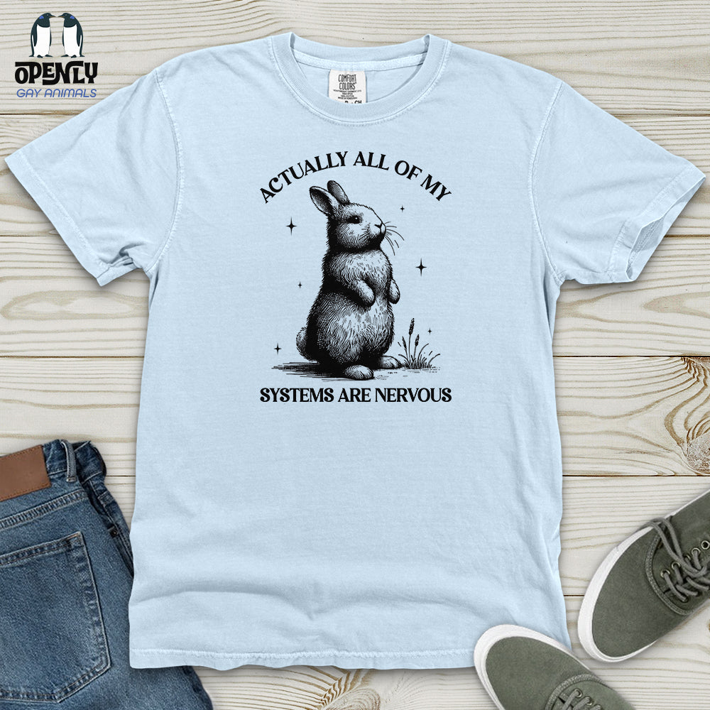 Actually All Of My Systems Are Nervous Heavy Cotton Comfort Colors Tee