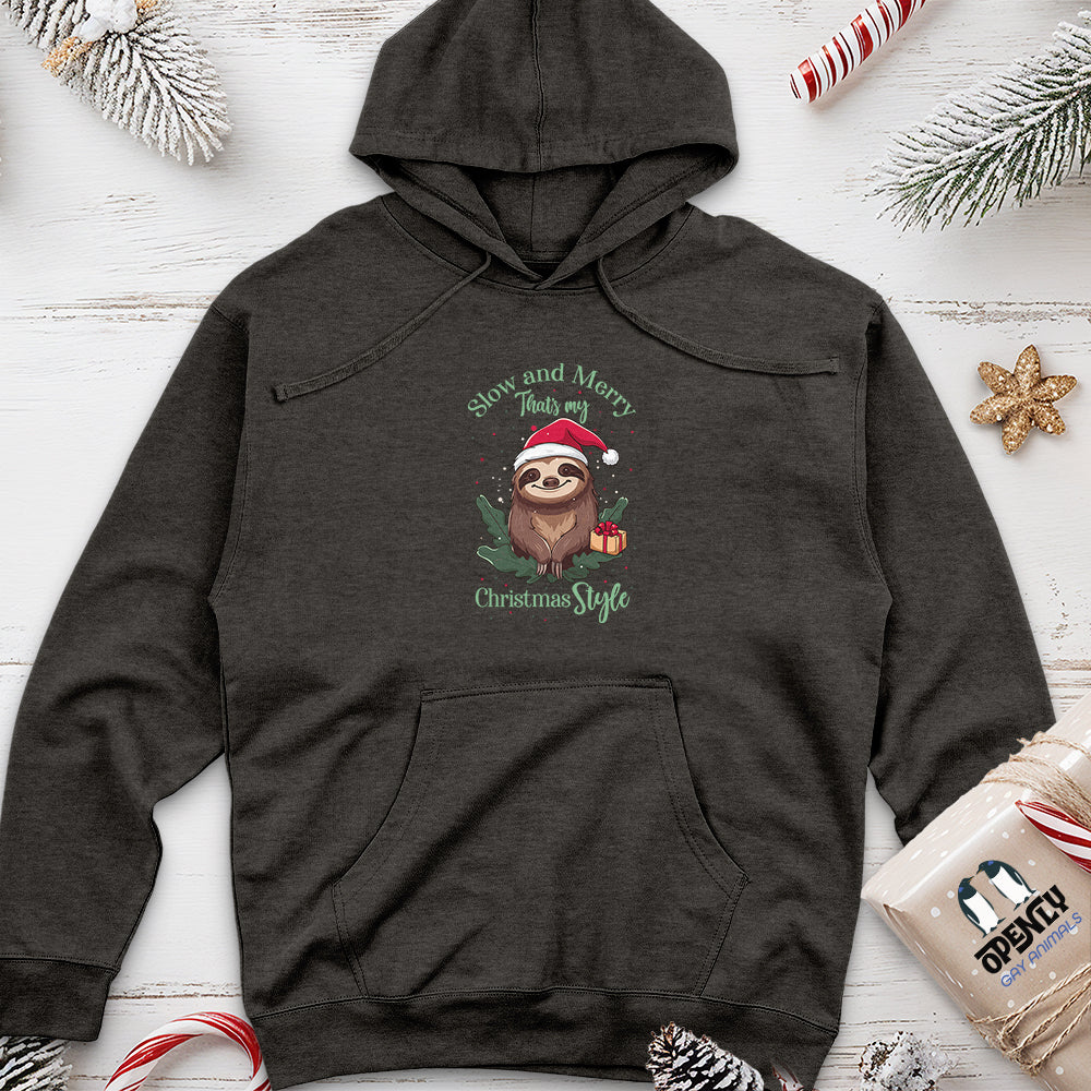 Slow and Merry That’s My Christmas Style Unisex Midweight Hoodie