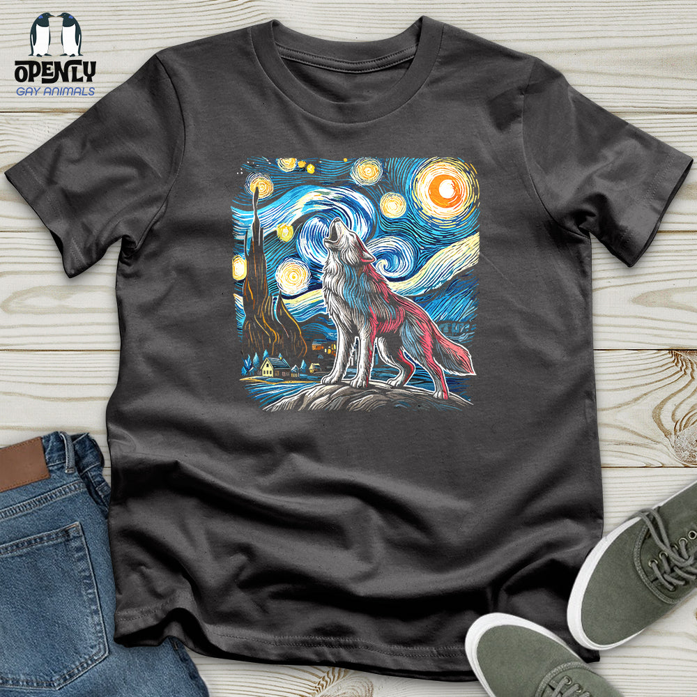 Wolf Starry Night Softstyle Tee