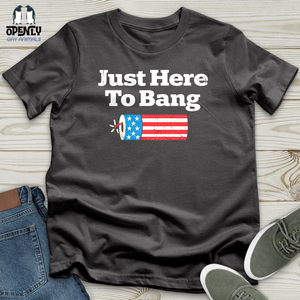 Just Here To Bang Softstyle Tee