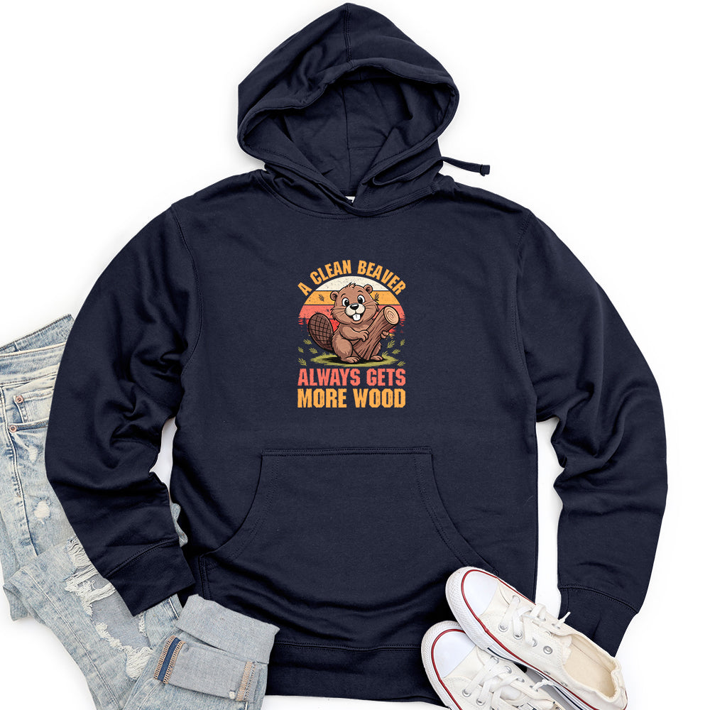 A Clean Beaver Unisex midweight hoodie