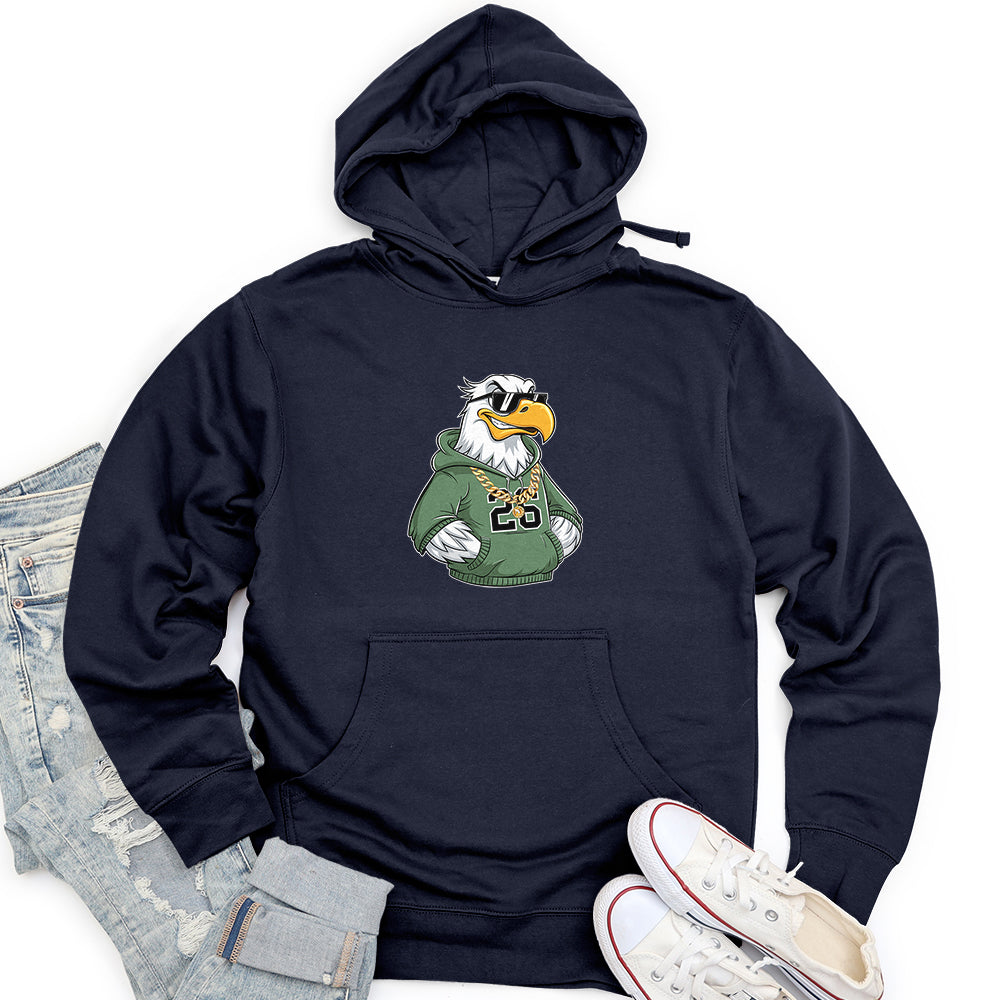 A Cool, Urban-Styled Eagle Unisex midweight hoodie