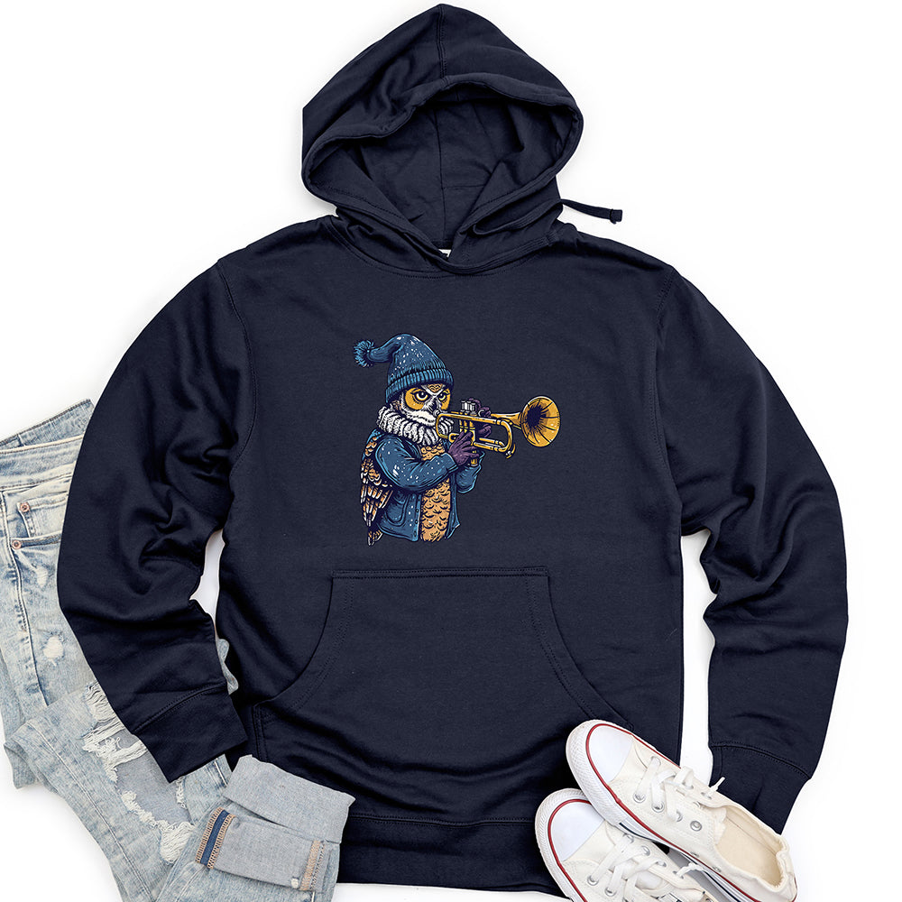 Owl Trumpet Performance Unisex Midweight Hoodie