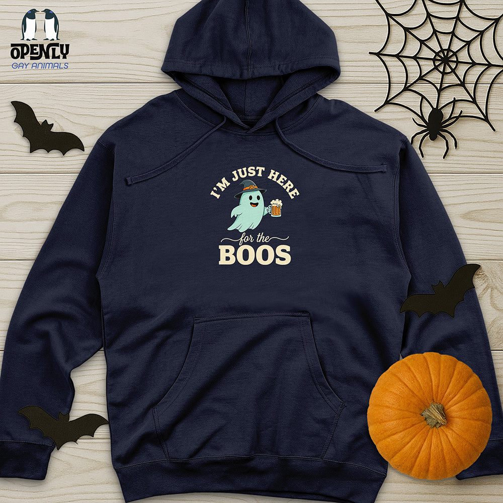 I'm Just Here For The Boos Unisex midweight hoodie