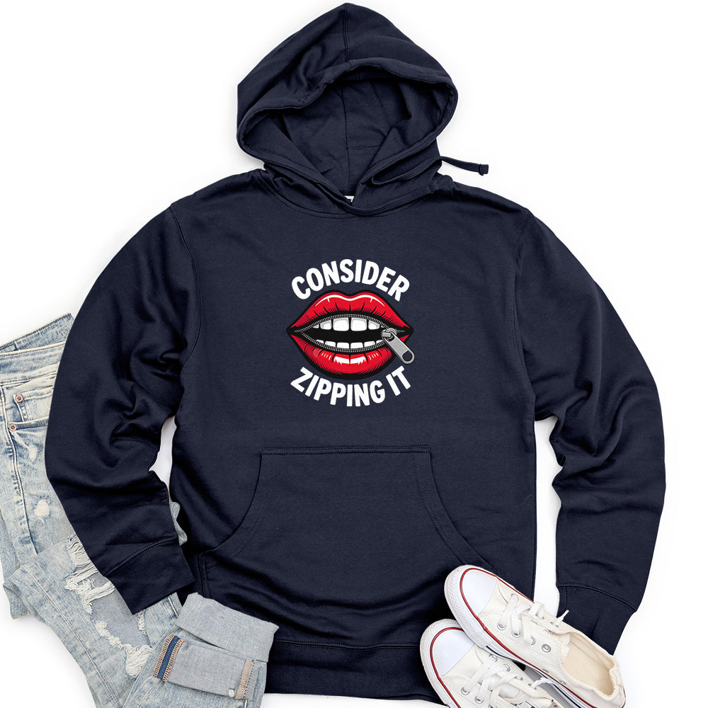 Consider Zipping It Unisex midweight hoodie