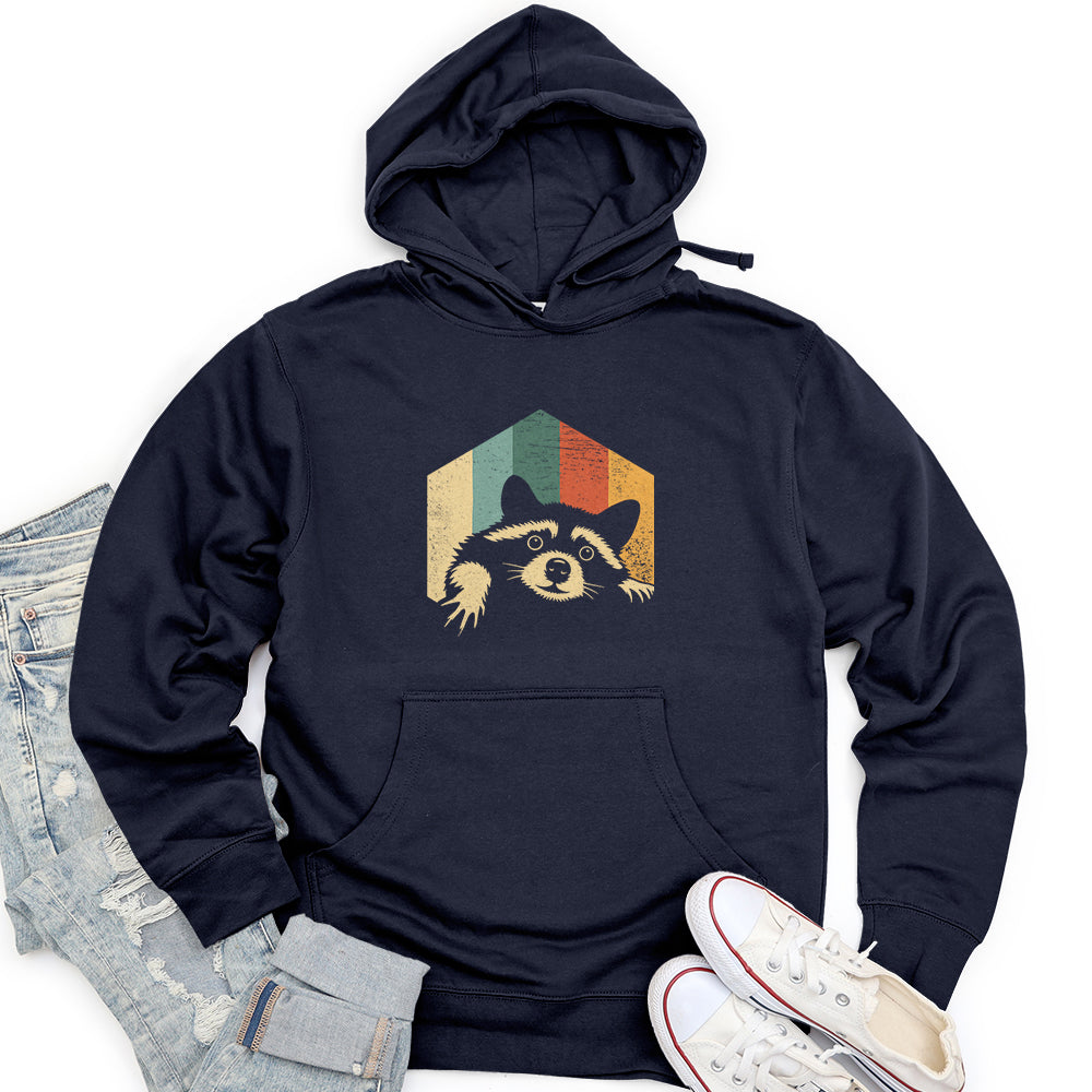 Retro Raccoon Unisex midweight hoodie