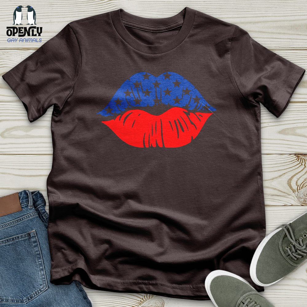 USA Flag Lips Softstyle Tee