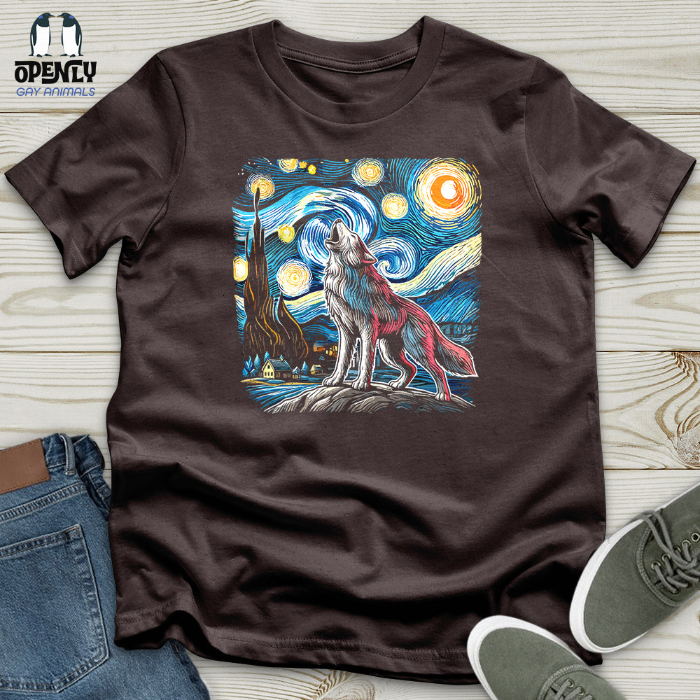 Wolf Starry Night Softstyle Tee