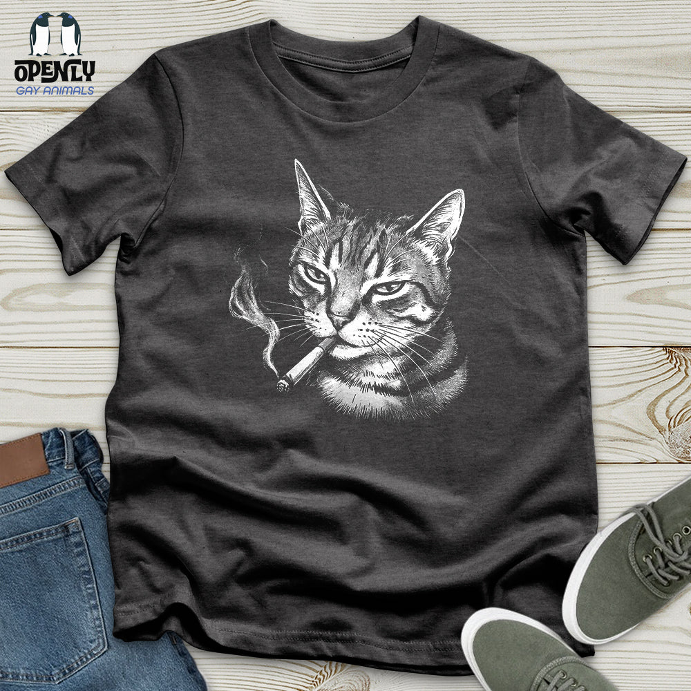 Smoking Cat Unisex T-Shirt