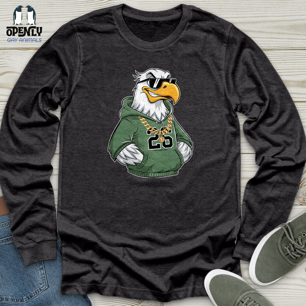A Cool, Urban-Styled Eagle Unisex Long Sleeve Tee