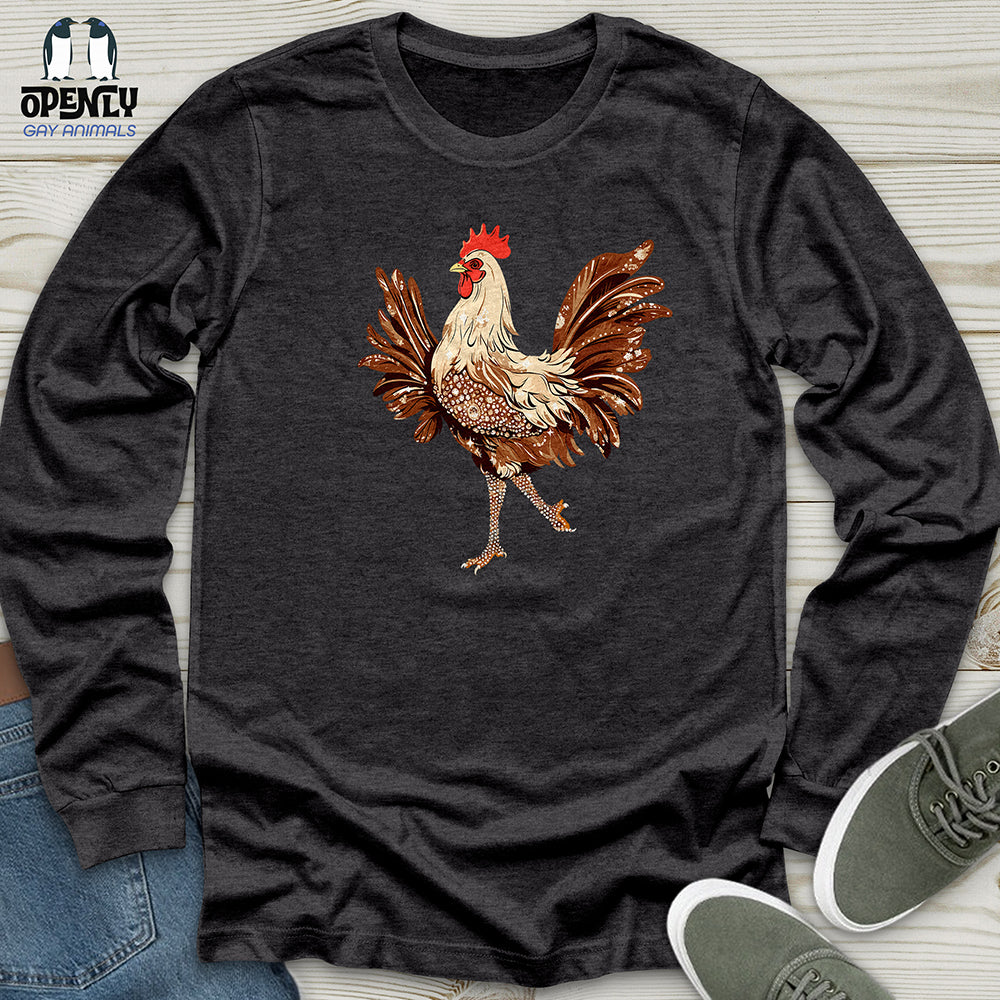 Glamorous Rooster Sparkle Unisex Long Sleeve Tee