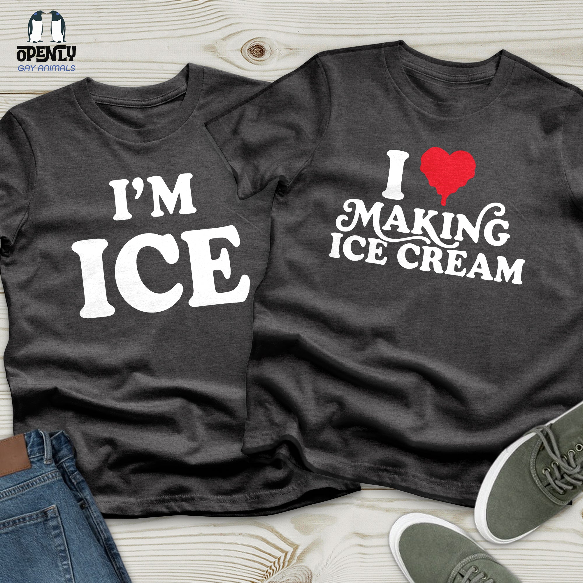 ICE Cream Couple T-Shirt Set