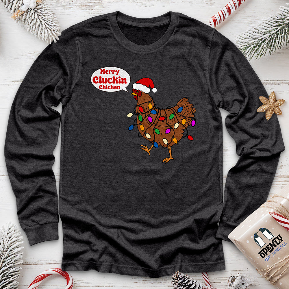 Merry Cluckin Chicken Unisex Long Sleeve Tee