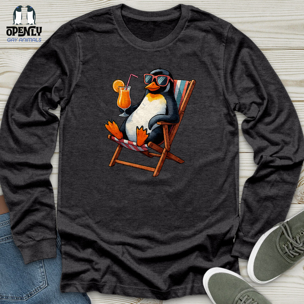 Chillin' Penguin Paradise Unisex Long Sleeve Tee