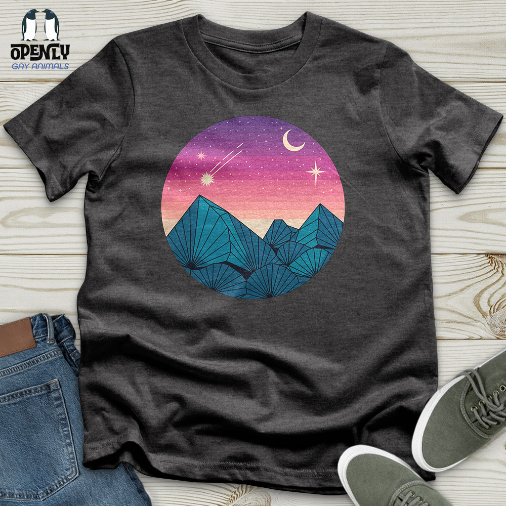Geometric Mountain Landscape Unisex T-Shirt