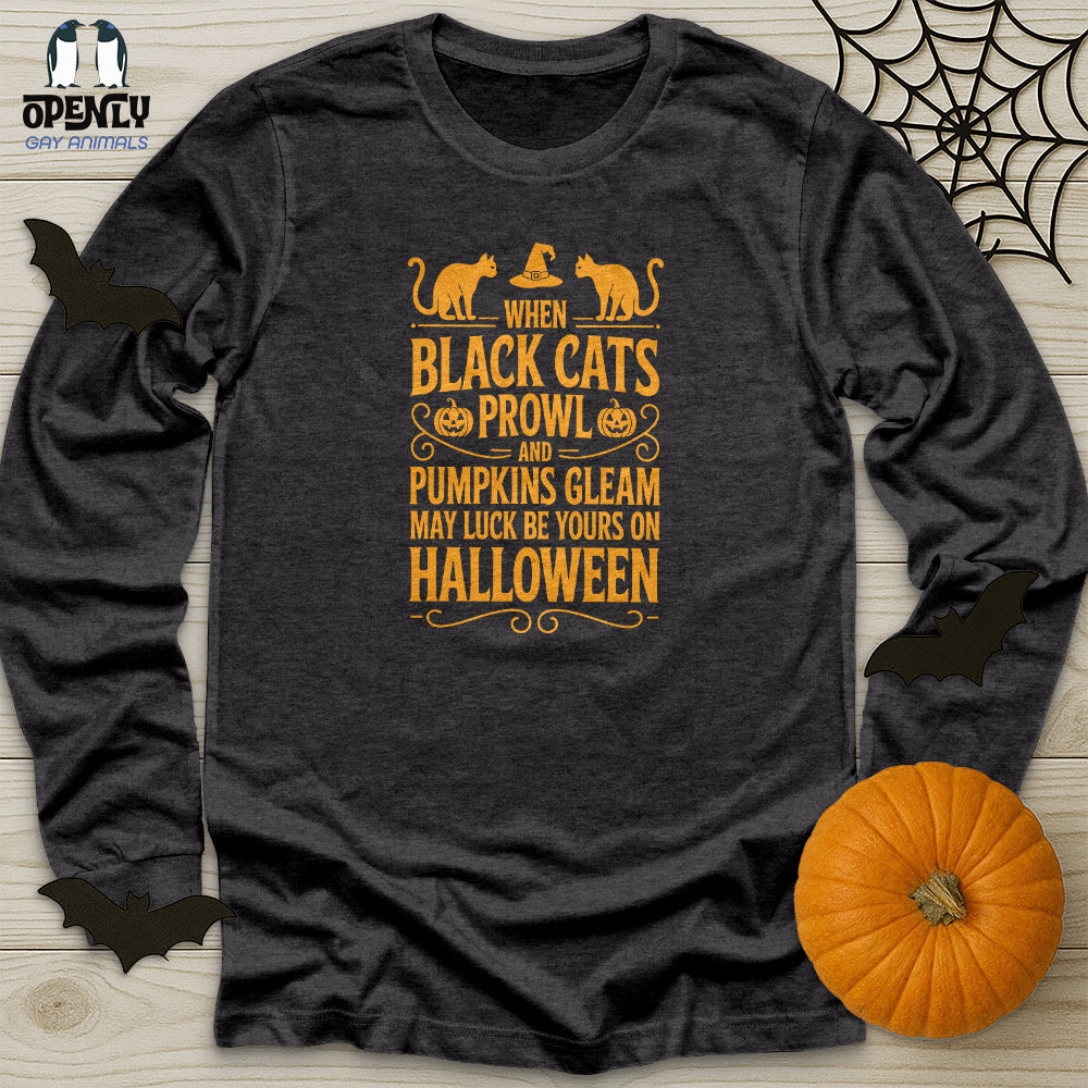 When Black Cats Prowl Unisex Long Sleeve Tee